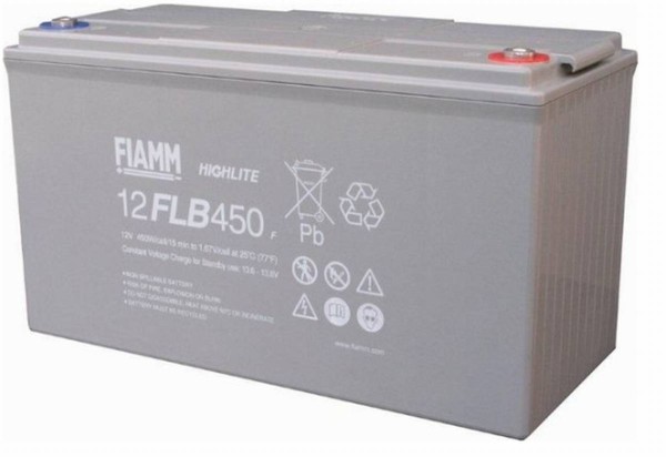Fiamm HighLite 12FLB450P 12V 120Ah AGM lead fleece 10-12 year battery