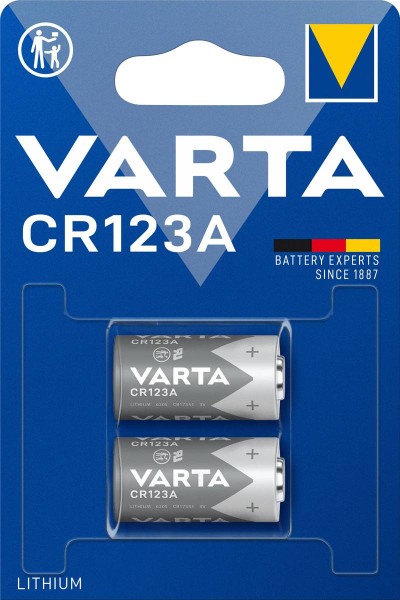 Varta Professional Lithium CR123A 3V battery , pack of 2 (blister)