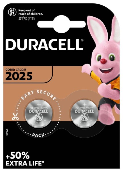 Duracell Lithium CR2025 Knopfzelle (2er Blister)
