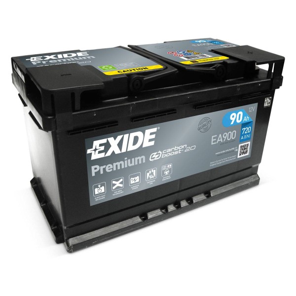Exide Premium Carbon Boost EA900 12V 90Ah 720A Starter Battery