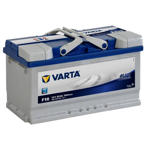 Varta BLUE Dynamic 580 400 074 3132 F16 12V 80Ah 740A/EN car battery, Starter batteries, Boots & Marine, Batteries by application