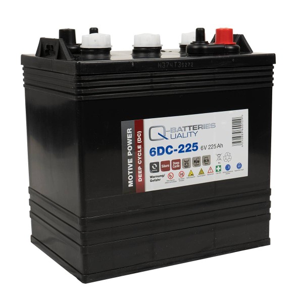 Q-Batteries 6DC-225 6V 225Ah Deep Cycle Traction Battery