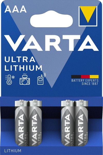 Varta Ultra Lithium battery AAA L92 non-rechargeable, pack of 4