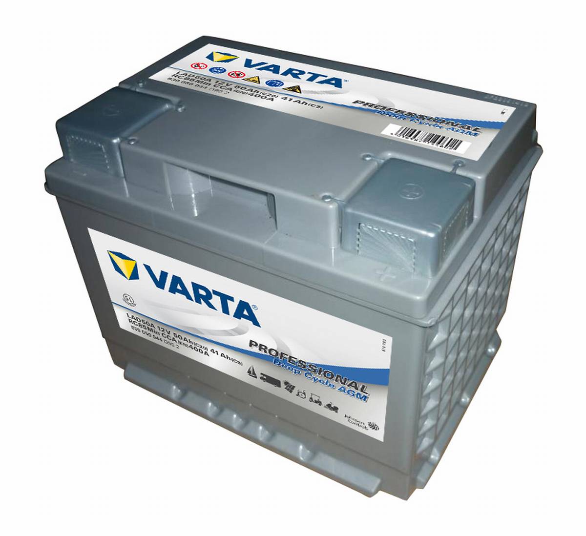 Varta LAD50A Professional Deep Cycle AGM battery 12V 50Ah 400A, Dual  batteries, Boots & Marine, Batteries by application