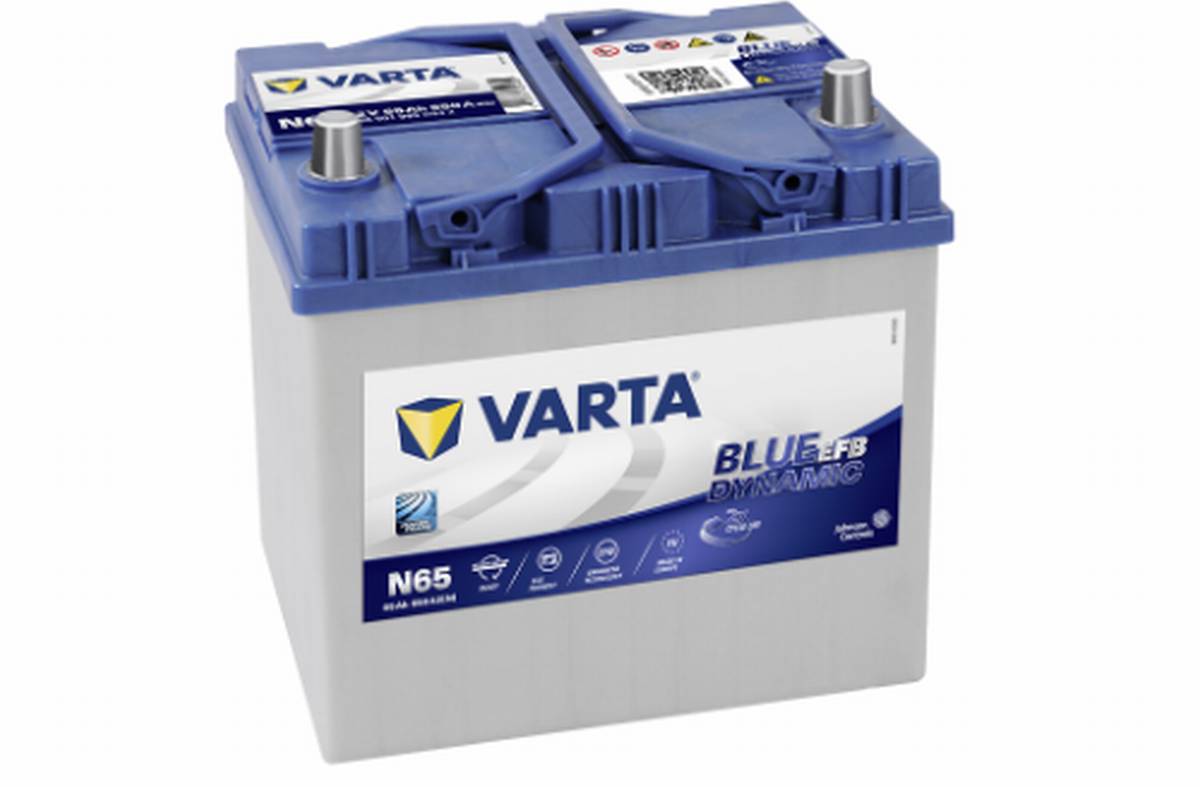 VARTA N65 Blue Dynamic EFB 12V 65 Ah 650A car battery start stop 565 501  065, Starter batteries, Boots & Marine, Batteries by application