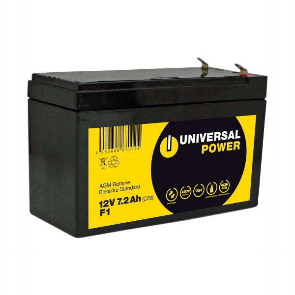 Universal Power AGM UPS12-7.2 F1 12V 7.2 Ah AGM battery UPS battery maintenance-free connection F1