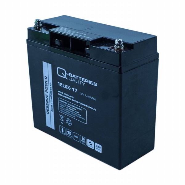 Q-Batteries 12LSX-17 12V 17Ah lead fleece battery / AGM 10 years