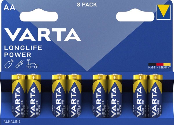 Varta Longlife Power Alkaline battery AA 4906 LR06 (pack of 8)
