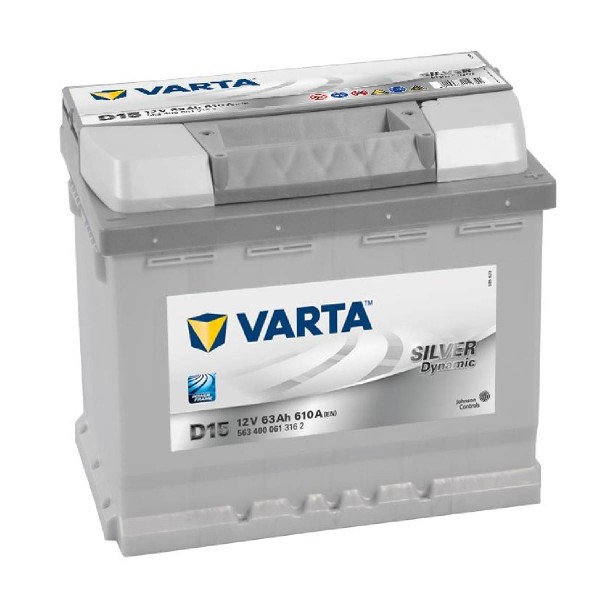 Varta SILVER Dynamic 563 400 061 3162 D15 12Volt 63Ah 610A/EN car battery