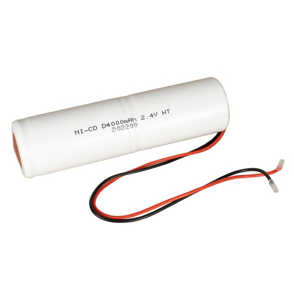 Battery pack 2,4V 4000mAh rod NiCd L2x1 2xD-high temperature cells / cable