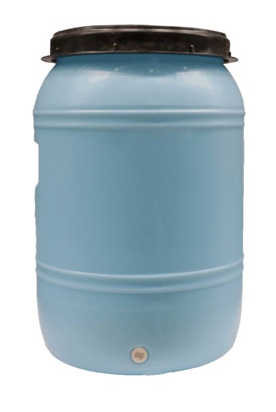Fallwasserbehälter 60l mit Auslaufhahn, Fließanzeiger mit Filter, Schlauch (4m) und Kupplung