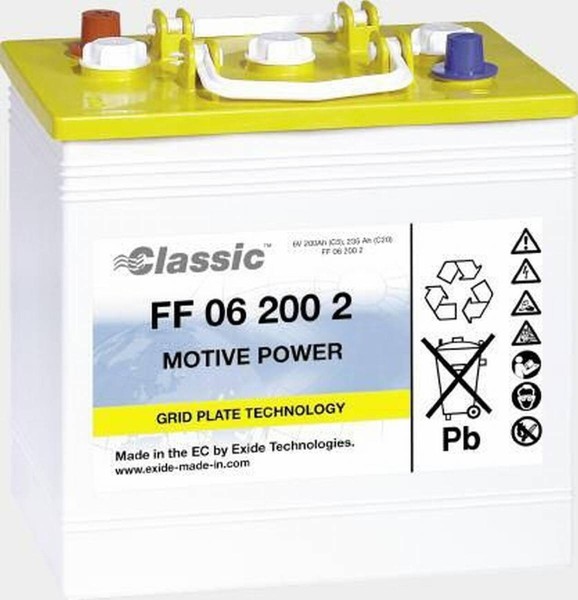Exide Classic FF 06 200 2 traction battery 6 Volt 200 Ah (5h) drivemobil traction battery