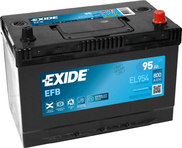 Exide EA955 Premium Carbon Boost 12V 95Ah 800A Autobatterie, Starterbatterie, Boot, Batterien für