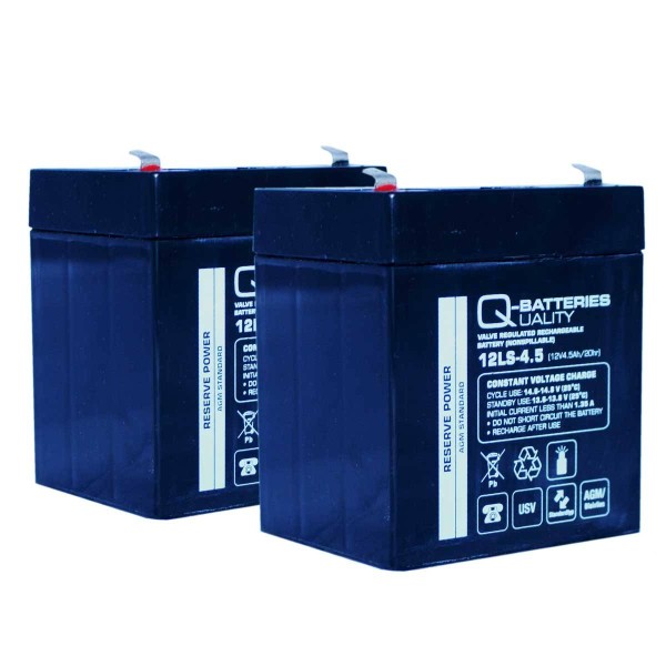 Q-Batteries Replacement battery for stair lifts and patient lifts 24V 4.5 Ah (2 x12V)