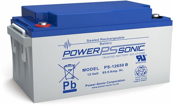Powersonic 12V 65Ah lead fleece battery AGM VRLA PS 12650 VdS