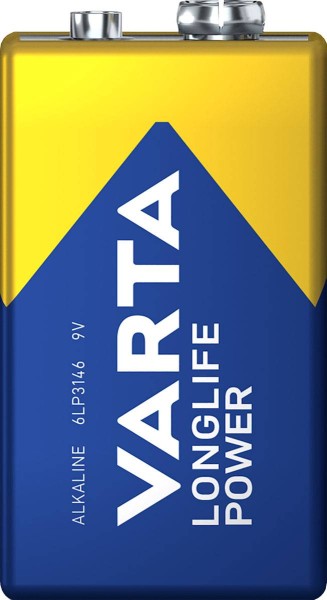 Varta Longlife Power 9V Block Batterie 4922 6LR61 (lose)