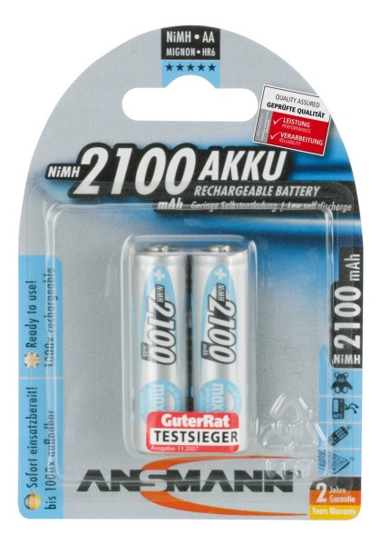 Ansmann Battery Mignon AA HR06 2100mAh NiMH (2 Blister)