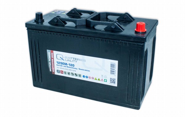 Q-Batteries 12SEM-120 12V 120Ah Semi traction battery