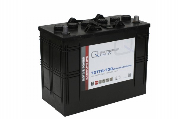 Q-Batteries 12TTB-130 12V 130Ah (C20) closed block battery, positive tube plate