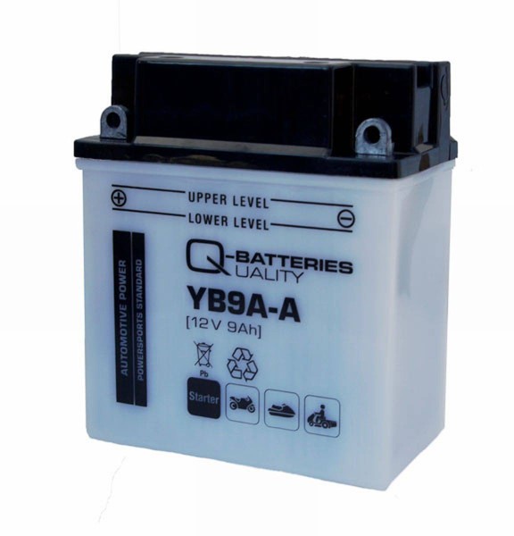 Q-Batteries Motorradbatterie YB9A-A 50913 12V 9Ah 130A