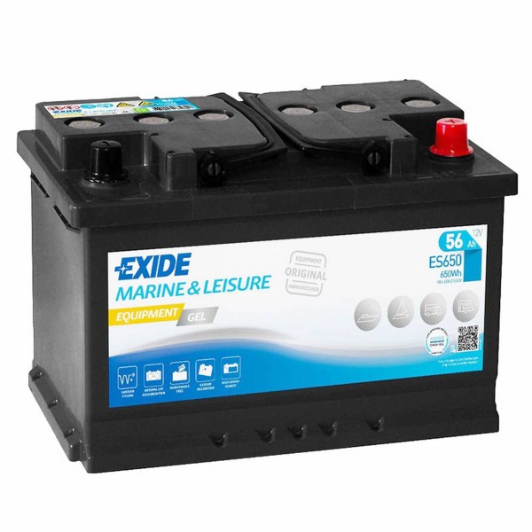 Exide ES 650 12V 56Ah lead gel battery VRLA