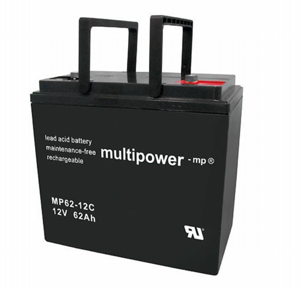 Multipower MP62-12C / 12V 62Ah lead battery AGM cycle type
