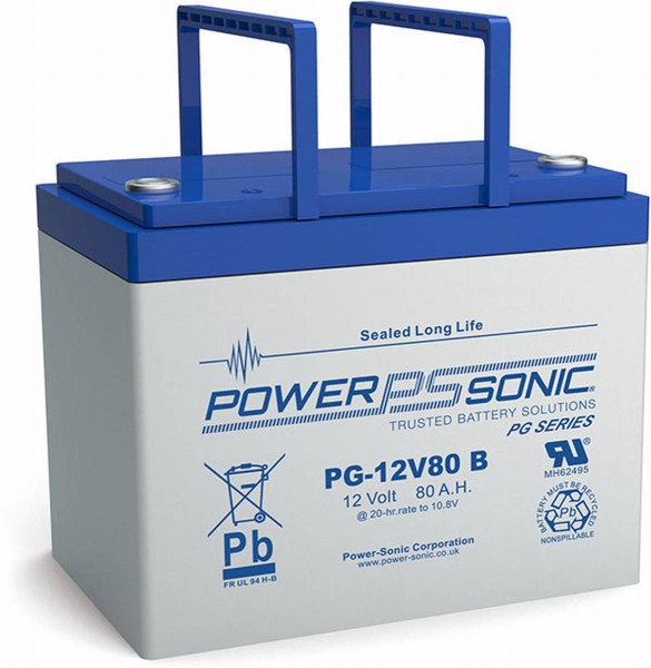 Powersonic PG-12V80 12V 80 Ah lead non-woven battery AGM VRLA