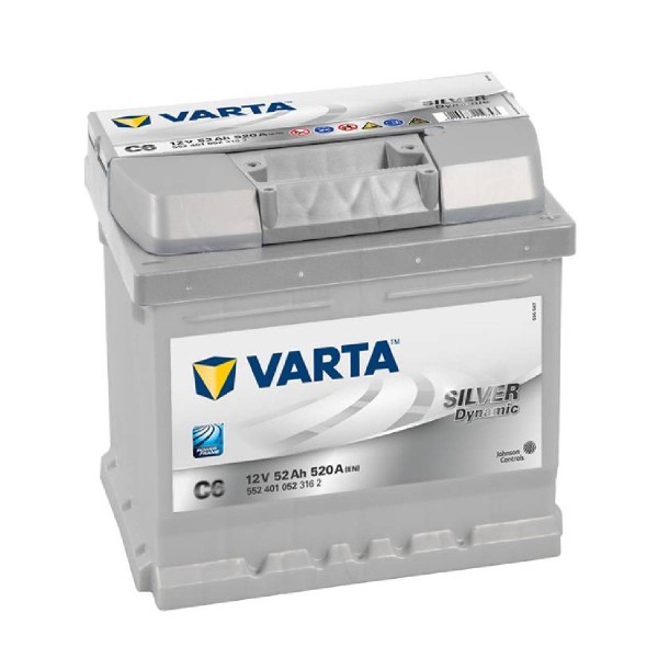 Varta Silver Dynamic 552 401 052 3162 C6 12Volt 52Ah 520A/EN car battery