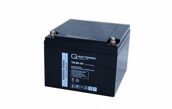 Q-Batteries 12LSX-24 12V 24Ah lead fleece battery / AGM 10 years