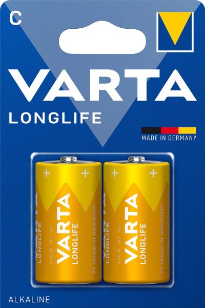 Varta Longlife Baby C Battery 4114 LR14 (blister of 2)