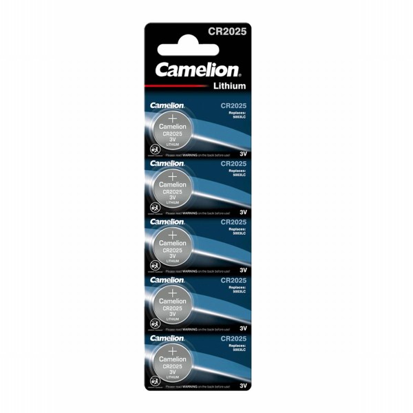 Camelion CR2025 Lithium Knopfzelle (5er Blister)