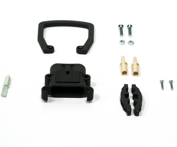 REMA plug Euro Din 80A 16mm² (handle, coding pin grey, main contact, strain relief)