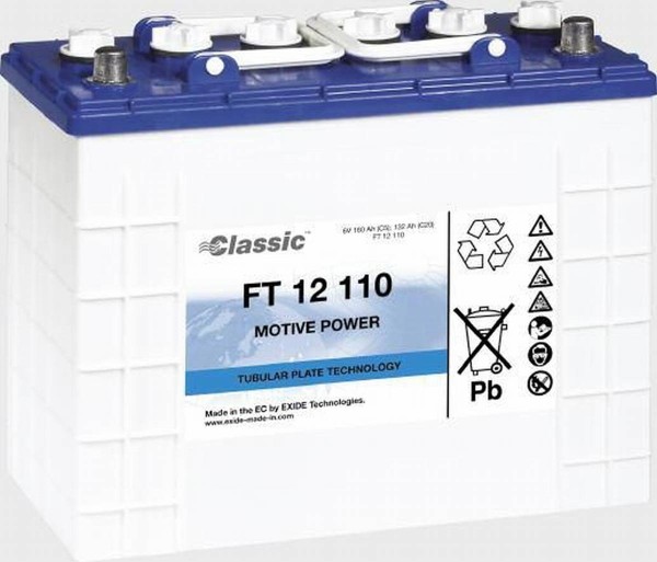 Exide Classic FT 12 110 traction battery 12 Volt 110 Ah (5h) with PzS plates