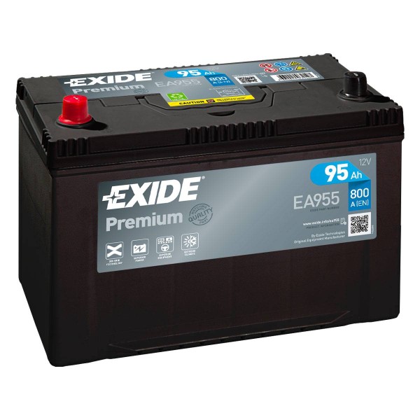 Exide EA955 Premium Carbon Boost 12V 95 Ah 800A car battery