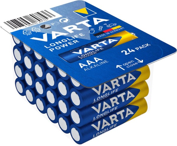VARTA Longlife Power Micro AAA Battery 4703 LR03 Big Box (24er)