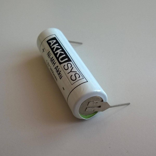Replacement battery for electric toothbrush 1.2V 2400mAh NiMH single pin