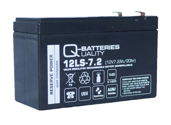 Replacement battery for Panasonic LC-R127R2PG1 12V 7.2 Ah AGM battery VdS