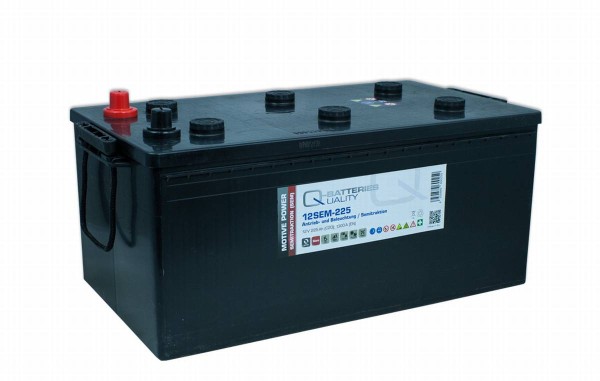 Q-Batteries 12SEM-225 12V 225Ah Semi traction battery