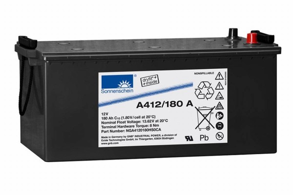 Exide Sonnenschein A412/180 A 12V 180Ah dryfit lead-gel battery VRLA