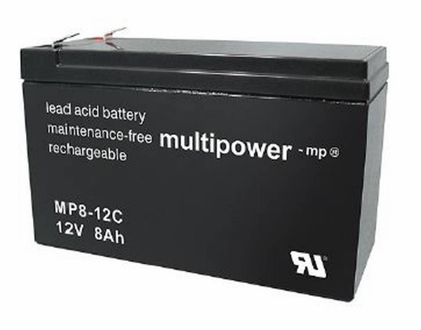 Multipower MP8-12C / 12V 8Ah lead battery cycle type