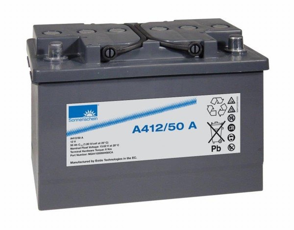 Exide Sonnenschein A412/50 A 12V 50Ah dryfit lead-gel battery VRLA