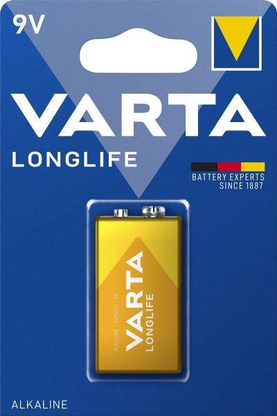 Varta Longlife 9V Block Battery 4122 (pack of 1)