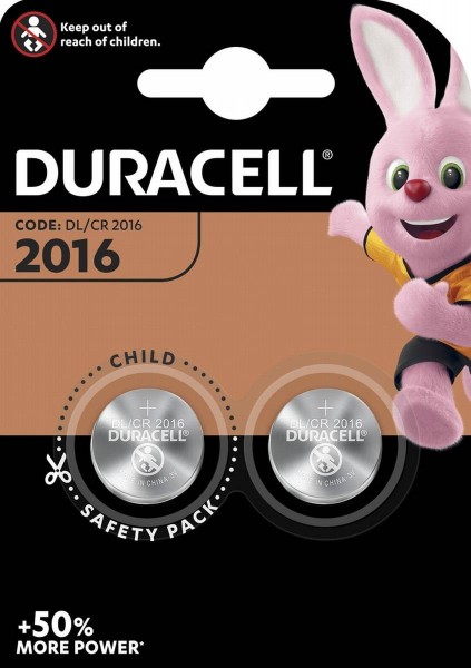 Duracell Lithium CR2016 Button Cell (2 Blister)