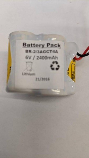 Battery Pack Lithium BR-2/3AGCT4A 6V 2400mAh F2x2 (offset) + Connector JAE
