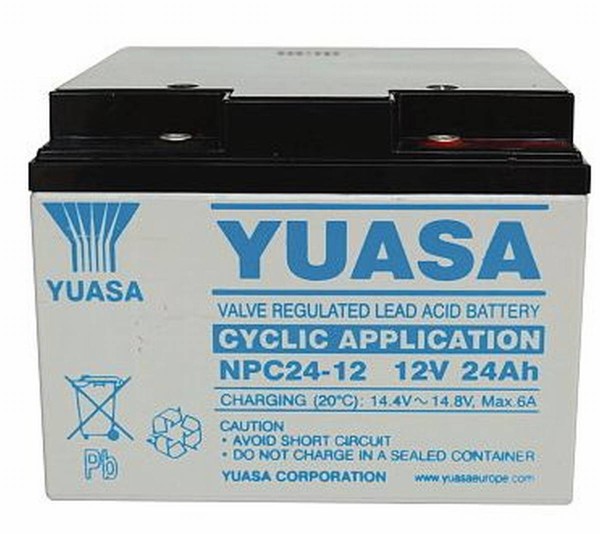 Yuasa NPC24-12 24Ah 12V lead acid battery Cycle type