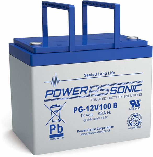 Powersonic PG-12V100 12V 100 Ah lead non-woven battery AGM VRLA