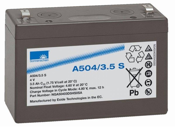 Exide Sonnenschein A504/3,5 S 4V 3,5Ah dryfit lead-gel battery VRLA