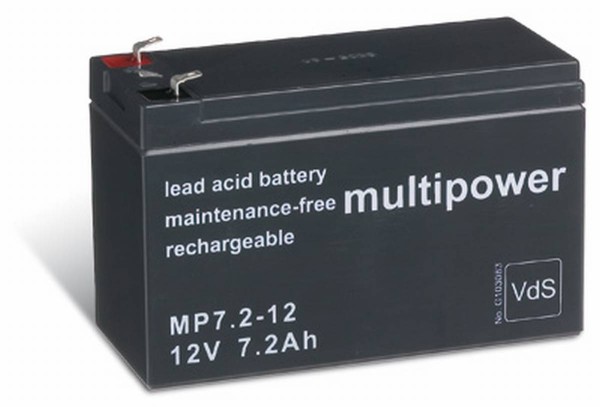 Multipower MP7,2-12 / 12V 7.2Ah lead battery with VdS approval
