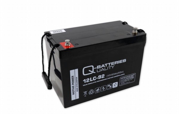 Q-Batteries 12LC-92 / 12V - 93Ah Lead acid battery Cycle type AGM - Deep Cycle VRLA