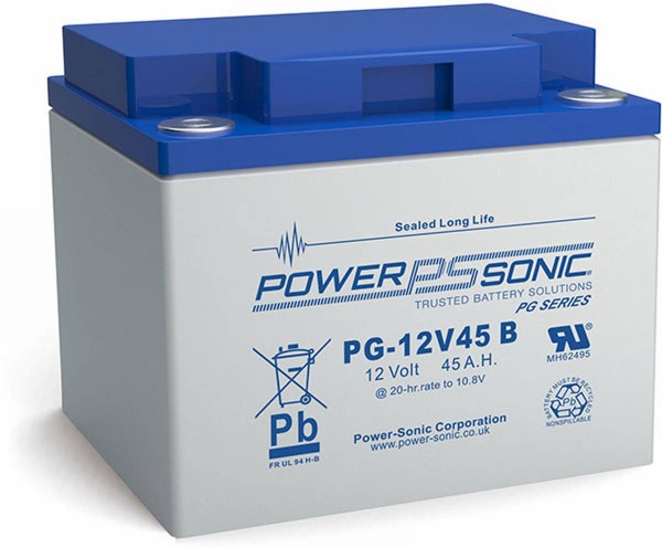 Powersonic PG-12V45 12V 45 Ah lead non-woven battery AGM VRLA